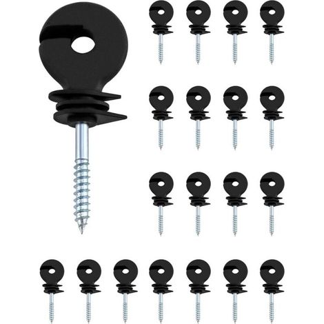 Isolateurs à 20 anneaux, isolateurs pour clôtures électriques, adaptés aux cordes, fils et torons. (1/4)