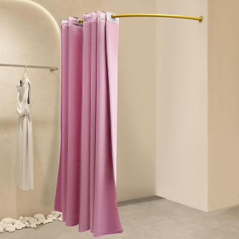 Salle d'essayage simple murale en forme de C, dressing privé pour magasin de vêtements, dressing temporaire, rose, 100  200cm