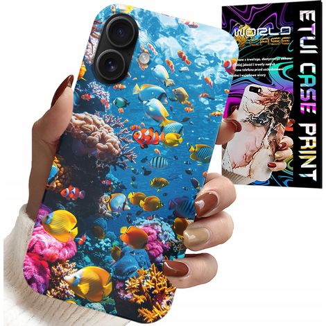 Custodia per iPhone 16 - barriera corallina, pesci colorati, mondo sottomarino dei pesci (1/5)