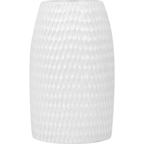 Vaso Decorativo Ovale in gres porcellanato Bianca 14 x 25 cm Linzi