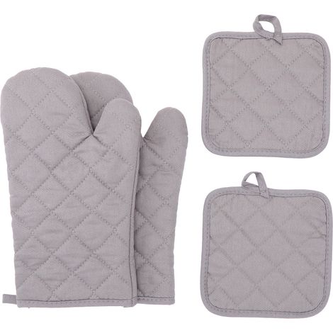 Lot de 4 Gants de Cuisine Résistants à la Chaleur – Antidérapants, Idéaux pour Cuisine, Barbecue et Pâtisserie (1/4)