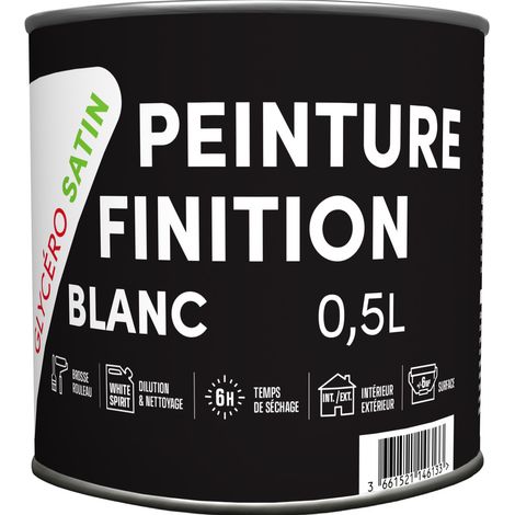 Vernice di finitura a base di glicero satinata bianca 0,5 l - Tutto incluso nel prezzo