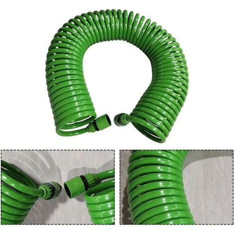 Tuyau arrosage spirale flexible - 1, 20m irrigation fleur plante cour pelouse jardin - Vert Aucuneary (1/5)