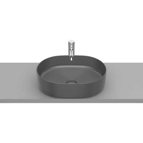 Lavabo de FINECERAMIC® de sobre encimera round INSPIRA - ROCA Color: Onix (1/2)