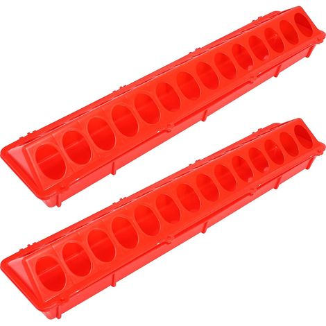 1 Jeu Mangeoire pour Volaille Abreuvoirs pour Cages À Volailles Abreuvoir pour Poussins Accessoires De Poulet Mangeoire À Cailles Poulets Eau De Poulet Plastique Rouge 2 Pièces (1/5)
