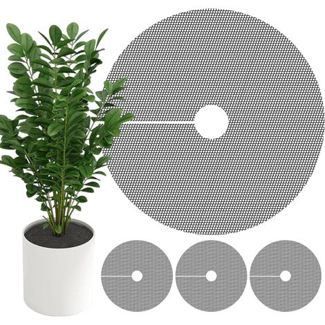 CCYKXA 4-teiliges Schutzgitter für Blumentöpfe, 40 cm große Erdabdeckung für Blumentöpfe, Katzenschutz, schützt die Erde vor Tieren und Kindern (1/5)