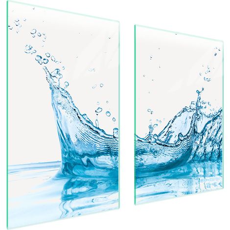 PIASTRA PROTETTIVA IN VETRO PER CUCINA 65x52 ACQUA (1/5)