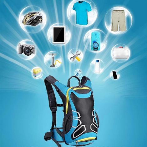 Wasserdichter 15-Liter-Fahrradrucksack, Outdoor-Campingrucksack, Wanderrucksack, Kletterrucksack
