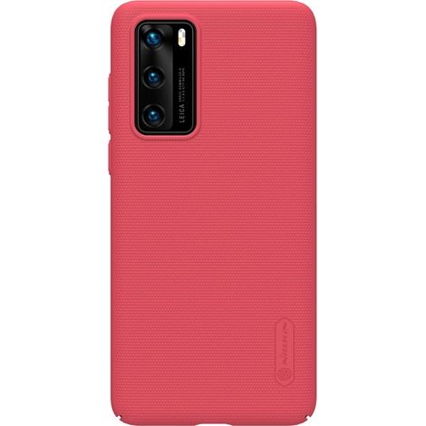 Nillkin Super Frosted Shield - Custodia per Huawei P40 (Rosso acceso) (1/4)