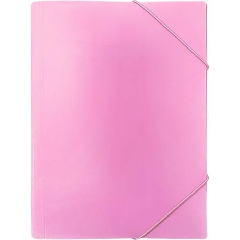 Carpeta con banda elástica A4 PP rosa pastel