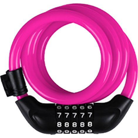 Cadenas À Code - Câble En Acier Tressé PVC - Cylindre En Alliage De Zinc Durci - 5 Chiffres Réglables - Pour Vélo Vélo Électrique Moto Trottinette - 1 Pièce (1/5)
