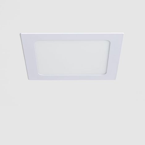 Pannello Downlight LED 12W Quadrato SuperSlim Foro 155x155mm LIFUD 6000K Bianco Freddo (1/5)