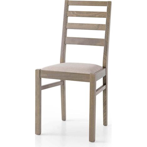 BEATRIX - sedia moderna in legno con seduta in stoffa (1/2)