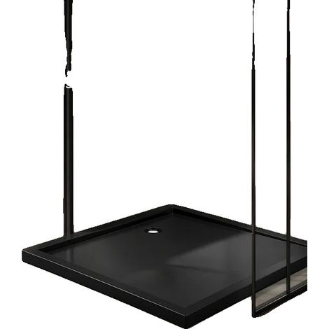 Receveur de douche, matériau ABS, dimensions 70 x 90 cm, surface antidérapante, fonction de nettoyage rapide, compatible avec la plomberie standard (1/5)