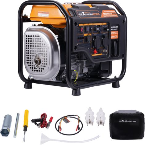 Maxpeedingrods – Groupe électrogène inverter 3200W à essence – Silencieux 66dB – 14h d'autonomie – Idéal pour chantiers et camping