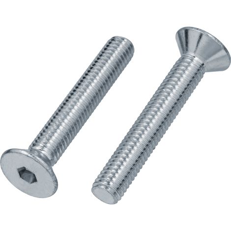 Tornillo Allen cónico M8 x 18, galvanizado, 10 unidades, DIN 7991 ISO 10642 (1/5)