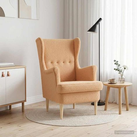 vidaXL Poltrona Beige Bouclé (1/5)