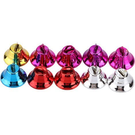 Lot de 10 clochettes colorées en fer, accessoire de bricolage pour oiseaux, jouet interactif pour perroquets (2,1 cm). (1/5)