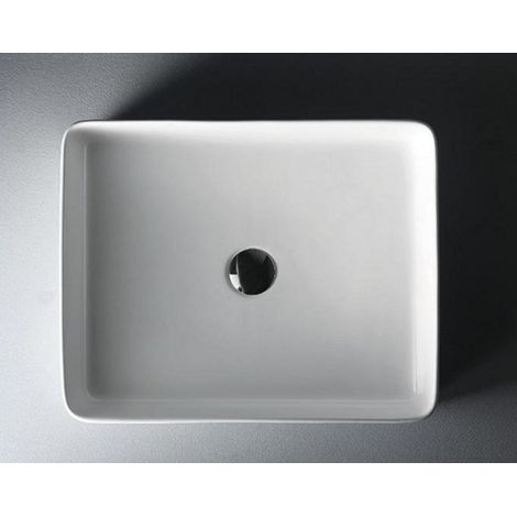 Vasque à poser sans trou rectangulaire ZOU 51x40,5x11 cm