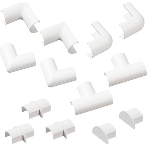 D-Line Adapter Kit 20x10mm Blanc pour Goulottes Électriques (1/5)