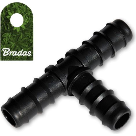 Raccordo a T 3X per tubo flessibile da 25 mm per il collegamento di tubi di irrigazione a goccia bradas 7331 (1/2)