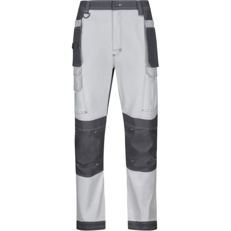 PANTALON CANVAS STRETCH BLANCO/GRIS T-M - VELILLA (1/5)