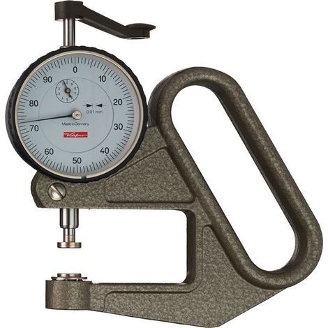 Mesureur d'épaisseur J 50 0-10 mm lecture 0,01 mm plat 10 - c mm avec étalonnage dusine KÄFER