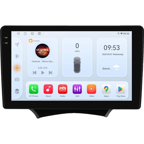 CarPlay, schermo di alta qualità, compatibilità con smartphone, compatibile con Ford Ka 2008-2014, QS4 (4GB 32GB) (1/2)