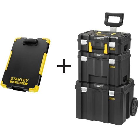 STANLEY FatMax PRO-STACK 4 Piece Mobile Tool Storage Tower INC Clipboard (1/5)
