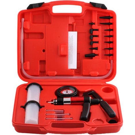 1 Kit purgeur de freins, pompe à vide automatique, manomètre 0-3 bar, testeur pression, système freinage automobile (1/5)