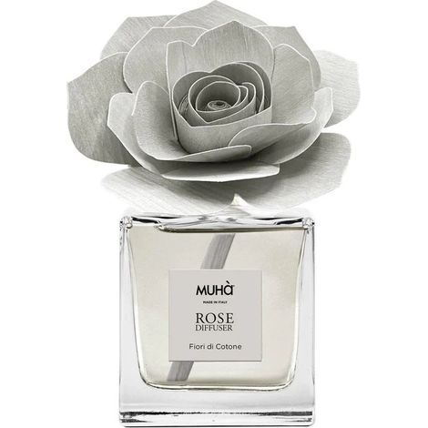 Muhà Profumatore Diffusore Rosa Grigia Fiori di Cotone 100ml (1/2)