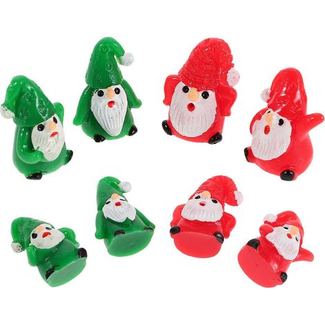 Santa Claus Figurines Resin Mini Christmas Decorations for DIY 24Pcs Set (1/5)