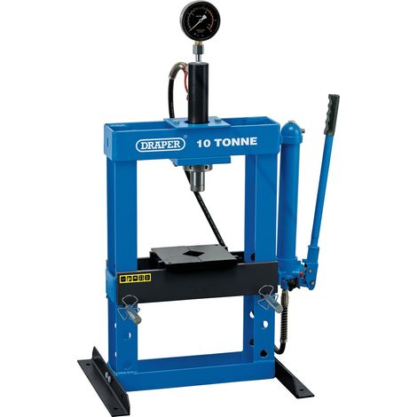 Draper Hydraulic 10-Tonne Bench Press with 175mm Stroke and Four Adjustable Table Heights (Model 70538) (1/5)