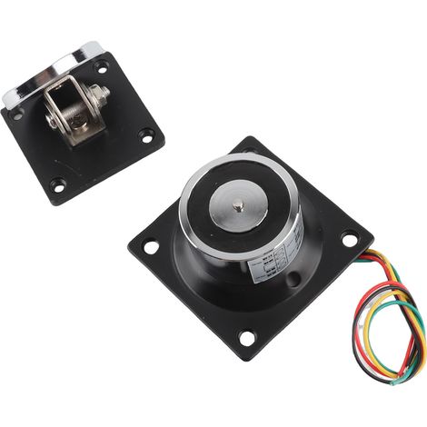 Butée de porte électromagnétique 12V-24V, ventouse puissante de 60 kg (132,3 lb) pour portes en bois et en fer (1/5)