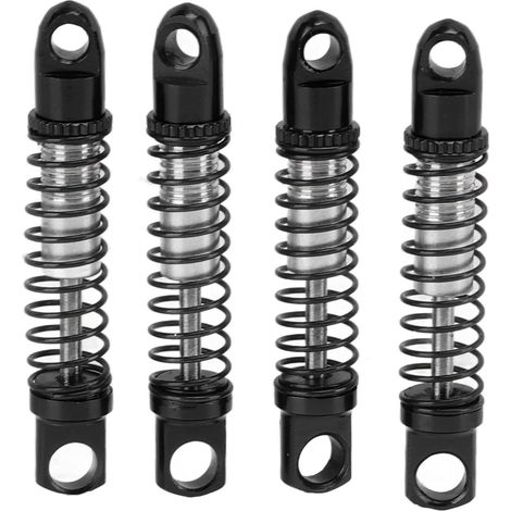 4 Jeux d'amortisseurs Avant et Arrière en Métal pour Pièces de Mise à Niveau de Voiture WPL D12 /10 RC-couleur Rouge (BLACK) (1/4)