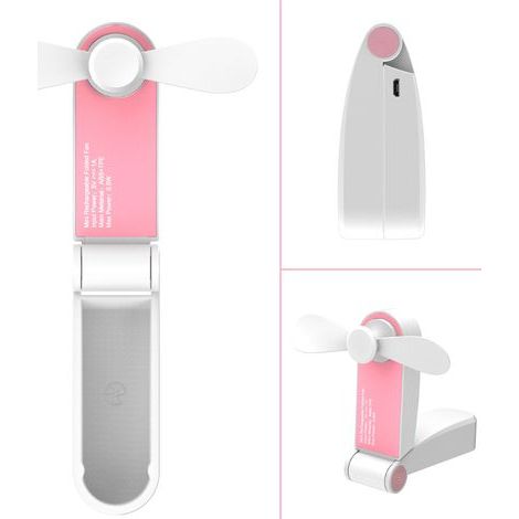 LAN BDD Mini-Tischventilator, faltbar, kleiner, USB-aufladbarer Tischventilator, Mini-Ventilator für Zuhause, Büro und Reisen (1/5)