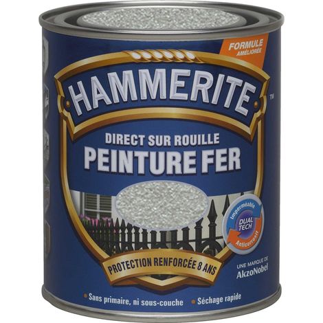Peinture Direct Sur Rouille Forgée Acier Brossé 0,75 L - Hammerite