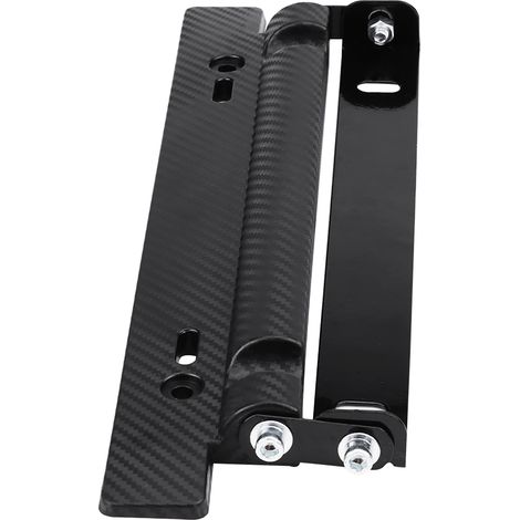 Plaque d'immatriculation universelle en fibre de carbone réglable - Support de fixation pour voiture (1/5)
