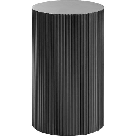 Tavolino con piano in MDF ø 30 cm nero Claire
