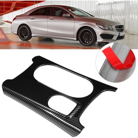 Zierleiste aus ABS-Carbonfaser für Mercedes-Benz A-Klasse, CLA und GLA, Abdeckung für den Getränkehalter in der Mittelkonsole, Fahrzeuginnenraum, dekoratives Zubehör (1/5)