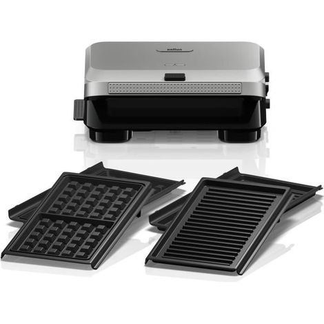 Grill - BRAUN - Sandwich Maker 5 SM5005 - 800 W - Inox / Schwarz (1/5)