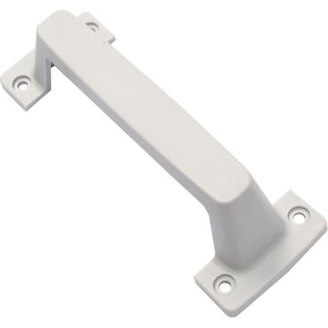 Maniglia per porta da garage in PVC bianco, 46 mm – Interasse fori 145 x 45 mm – Per porte scorrevoli laterali – Fissaggio rapido con viti (1/2)