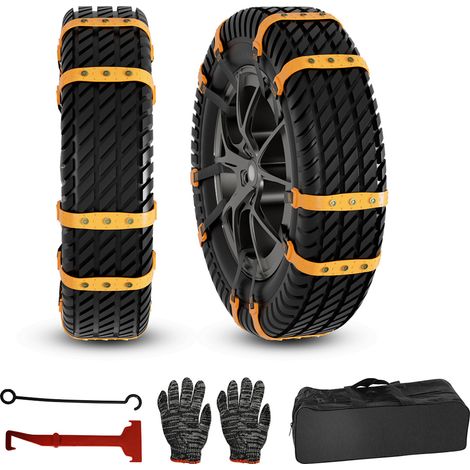 Randaco 20 piezas cadenas de nieve antideslizante ayuda de arranque hielo nieve para neumáticos cadena estable (1/5)