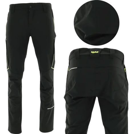 Pantalon de travail pour homme, taille élastique confortable et réfléchissante, noir, Lightflex, par 1-05-515-25-27-56XL (1/5)