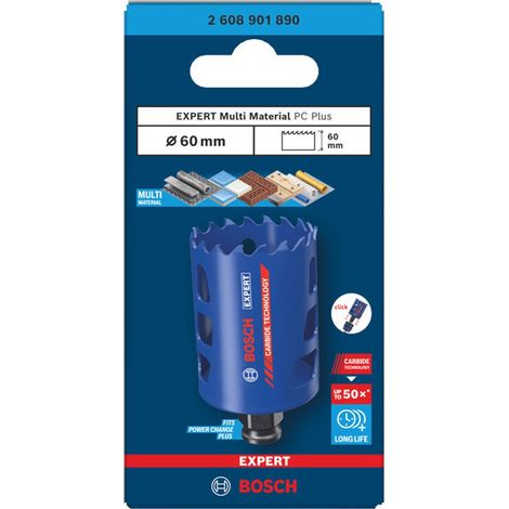 Bosch EXPERT Lochsäge Multi Material Power Change Plus, 60 x 60 mm