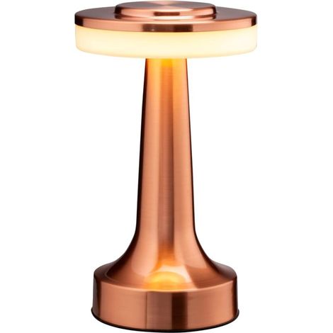Lampe de chevet - 3 niveaux de luminosité - Convient pour les tables de chevet, les chambres, etc. - 1 pièce, or rose (1/5)