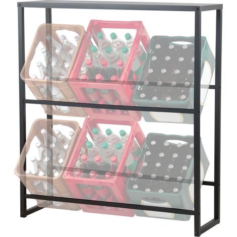 Zelsius scaffale portacasse per 6 cassette  100 x 32 x 112,5 cm  Scaffale per bevande