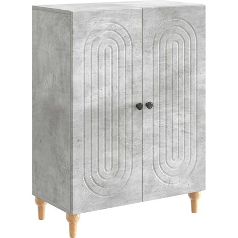 Aparador Gris Hormigón 66 x 34,5 x 90 cm Madera de Ingeniería vidaXL
