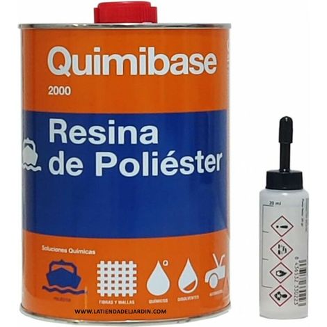 Kit de réparation en Résine Polyester 1 kg + catalyseur peroxyde (1/5)