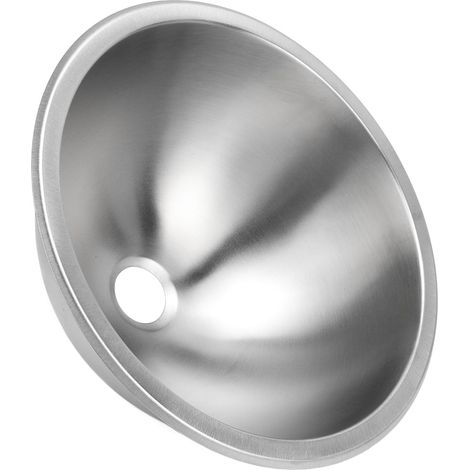 Bol D'évier pour Camping-Car, 12 Pouces Rond Évier Cuisine En Acier Inoxydable, Bol Simple Avec Sortie D'égout 40Mm pour Bateau, Caravane, Petit Lavabo à Main Encastré Lavabo Bain (1/5)